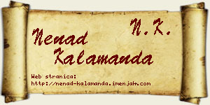 Nenad Kalamanda vizit kartica